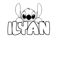 Dibujo para colorear ILYAN - decorado Stitch