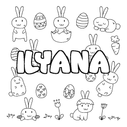 Coloración del nombre ILYANA - decorado Pascua