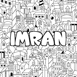 Dibujo para colorear IMRAN - decorado ciudad