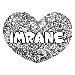 Dibujo para colorear IMRANE - decorado mandala de coraz&oacute;n