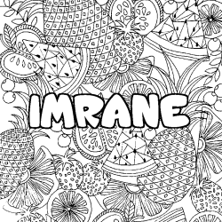 Dibujo para colorear IMRANE - decorado mandala de frutas