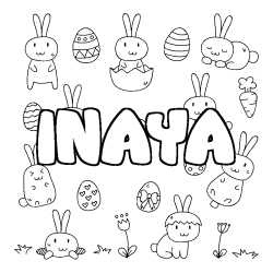 Coloración del nombre INAYA - decorado Pascua