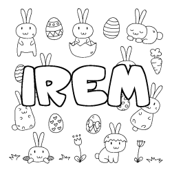 Dibujo para colorear IREM - decorado Pascua