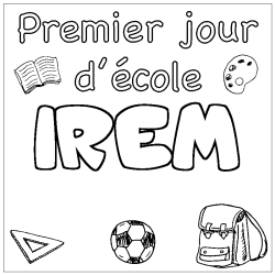 Coloración del nombre IREM - decorado primer día de escuela