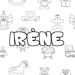 Coloración del nombre IRÈNE - decorado juguetes