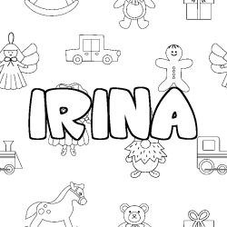 Dibujo para colorear IRINA - decorado juguetes