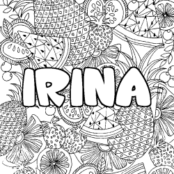 Dibujo para colorear IRINA - decorado mandala de frutas