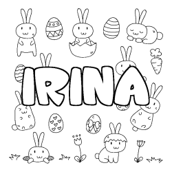 Dibujo para colorear IRINA - decorado Pascua