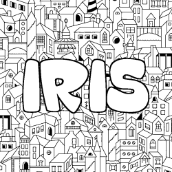 Dibujo para colorear IRIS - decorado ciudad