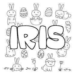 Coloración del nombre IRIS - decorado Pascua
