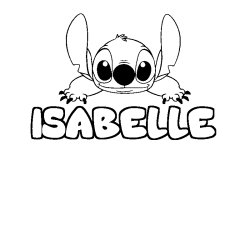 Coloración del nombre ISABELLE - decorado Stitch