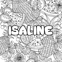 Dibujo para colorear ISALINE - decorado mandala de frutas