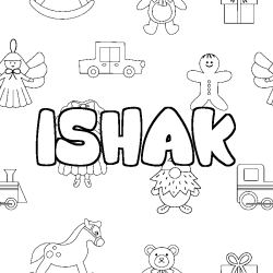 Dibujo para colorear ISHAK - decorado juguetes