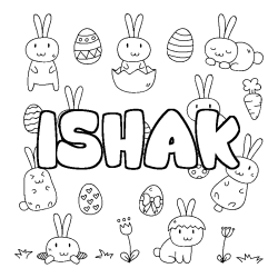 Dibujo para colorear ISHAK - decorado Pascua