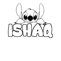 Dibujo para colorear ISHAQ - decorado Stitch