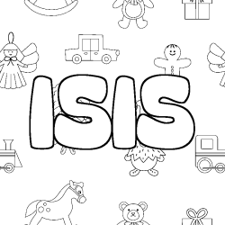 Coloración del nombre ISIS - decorado juguetes