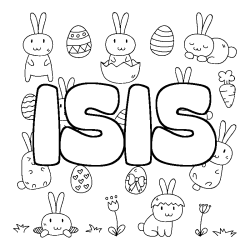 Coloración del nombre ISIS - decorado Pascua
