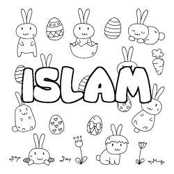 Dibujo para colorear ISLAM - decorado Pascua