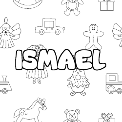 Coloración del nombre ISMAEL - decorado juguetes