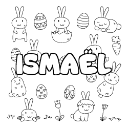 Coloración del nombre ISMAËL - decorado Pascua