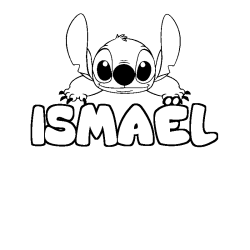 Dibujo para colorear ISMA&Euml;L - decorado Stitch