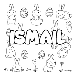 Dibujo para colorear ISMAIL - decorado Pascua