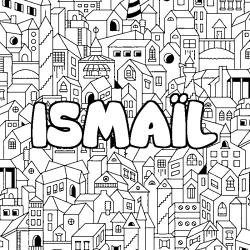 Dibujo para colorear ISMA&Iuml;L - decorado ciudad