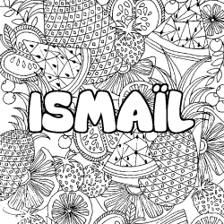 Dibujo para colorear ISMA&Iuml;L - decorado mandala de frutas