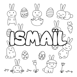 Dibujo para colorear ISMA&Iuml;L - decorado Pascua