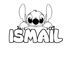 Dibujo para colorear ISMA&Iuml;L - decorado Stitch