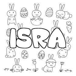 Coloración del nombre ISRA - decorado Pascua