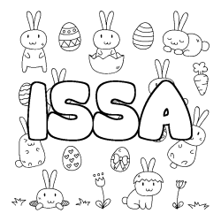 Dibujo para colorear ISSA - decorado Pascua