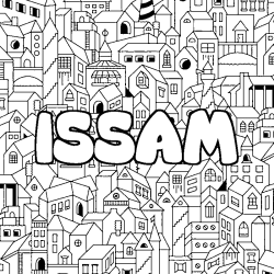 Coloración del nombre ISSAM - decorado ciudad