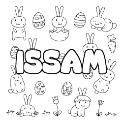 Coloración del nombre ISSAM - decorado Pascua