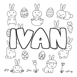 Dibujo para colorear IVAN - decorado Pascua