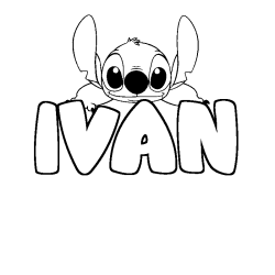 Dibujo para colorear IVAN - decorado Stitch