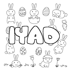 Dibujo para colorear IYAD - decorado Pascua