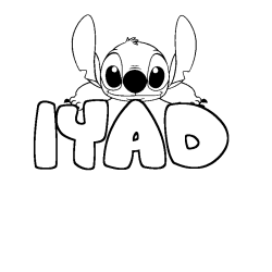 Dibujo para colorear IYAD - decorado Stitch