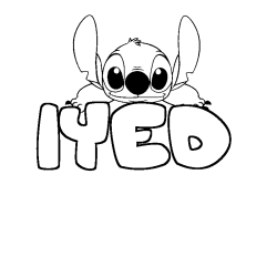 Dibujo para colorear IYED - decorado Stitch