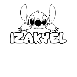 Dibujo para colorear IZAKYEL - decorado Stitch