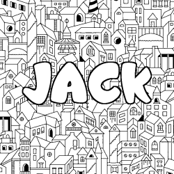 Dibujo para colorear JACK - decorado ciudad