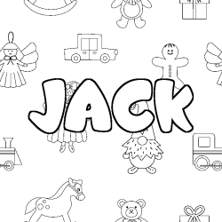 Dibujo para colorear JACK - decorado juguetes