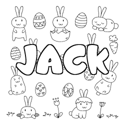 Coloración del nombre JACK - decorado Pascua