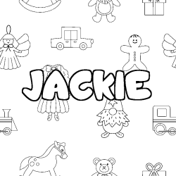 Coloración del nombre JACKIE - decorado juguetes