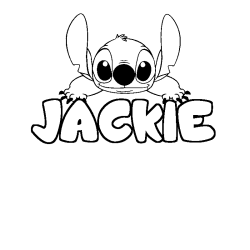 Coloración del nombre JACKIE - decorado Stitch