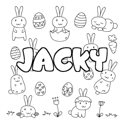 Dibujo para colorear JACKY - decorado Pascua