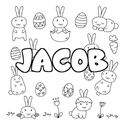 Dibujo para colorear JACOB - decorado Pascua