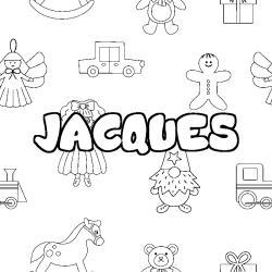 Coloración del nombre JACQUES - decorado juguetes