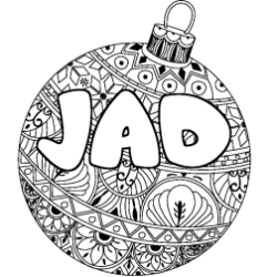 Dibujo para colorear JAD - decorado bola de Navidad