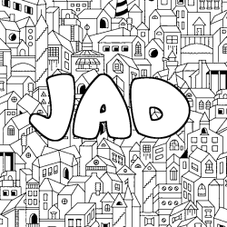 Dibujo para colorear JAD - decorado ciudad